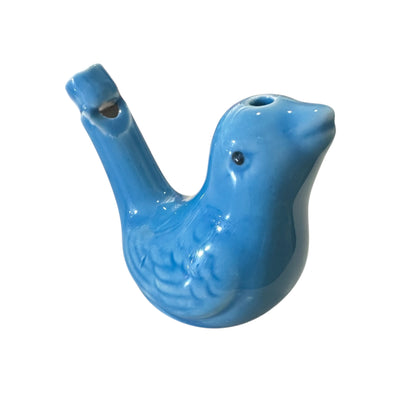 Ceramic Water Whistle Wind Instrument Blue Bird