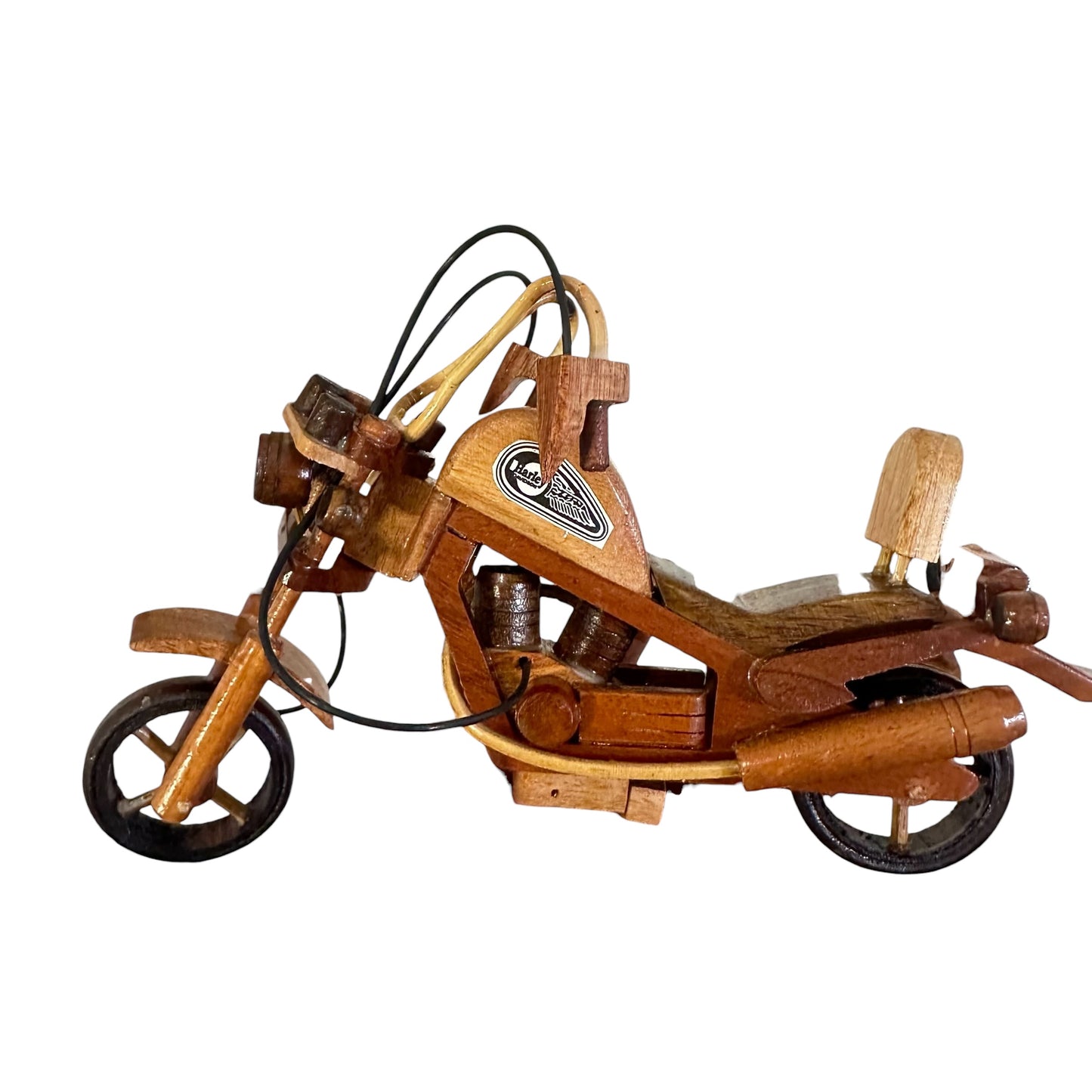 Large Wooden Motorcycle Chopper Decor