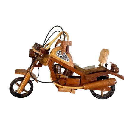 Large Wooden Motorcycle Chopper Decor