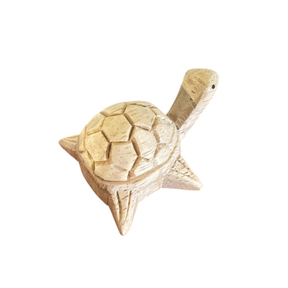 Mini Wooden Turtle Figurine