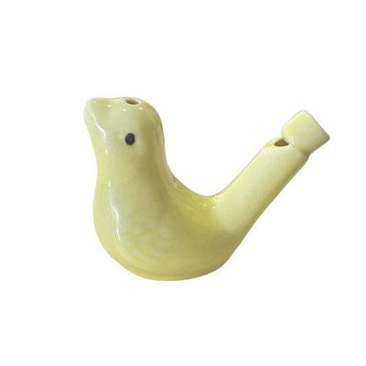Ceramic Water Whistle Wind Instrument Yellow Bird