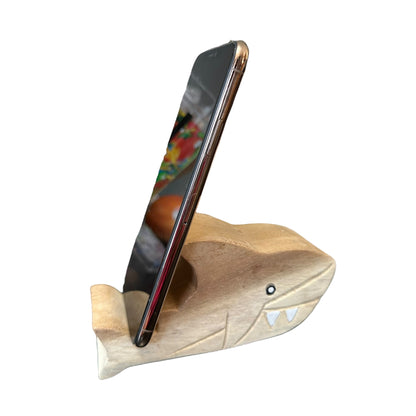 Wooden Shark Phone Holder