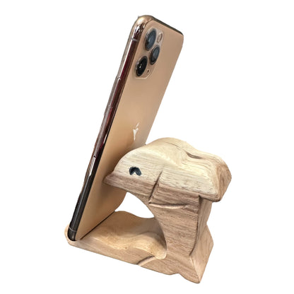 Wooden Dolphin Phone Holder