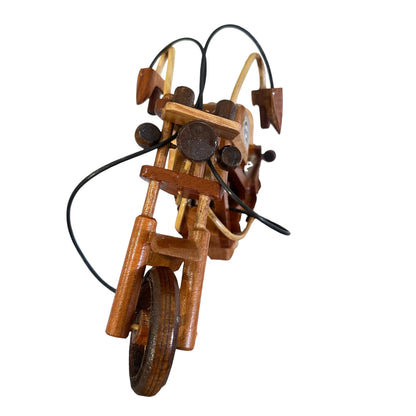 Large Wooden Motorcycle Chopper Decor
