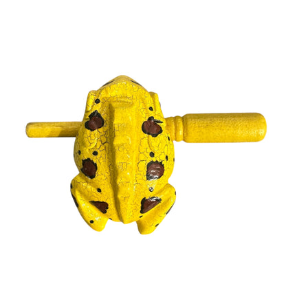 3" Wooden Musical Frog - Mango Design (Percussion Instrument)