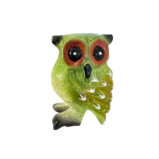 2" Green Forest Wooden Musical Whistle Owl  Instrument