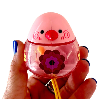 Clear Water Whistle Bird - Whimsical Water-Filled Whistle (Pink)