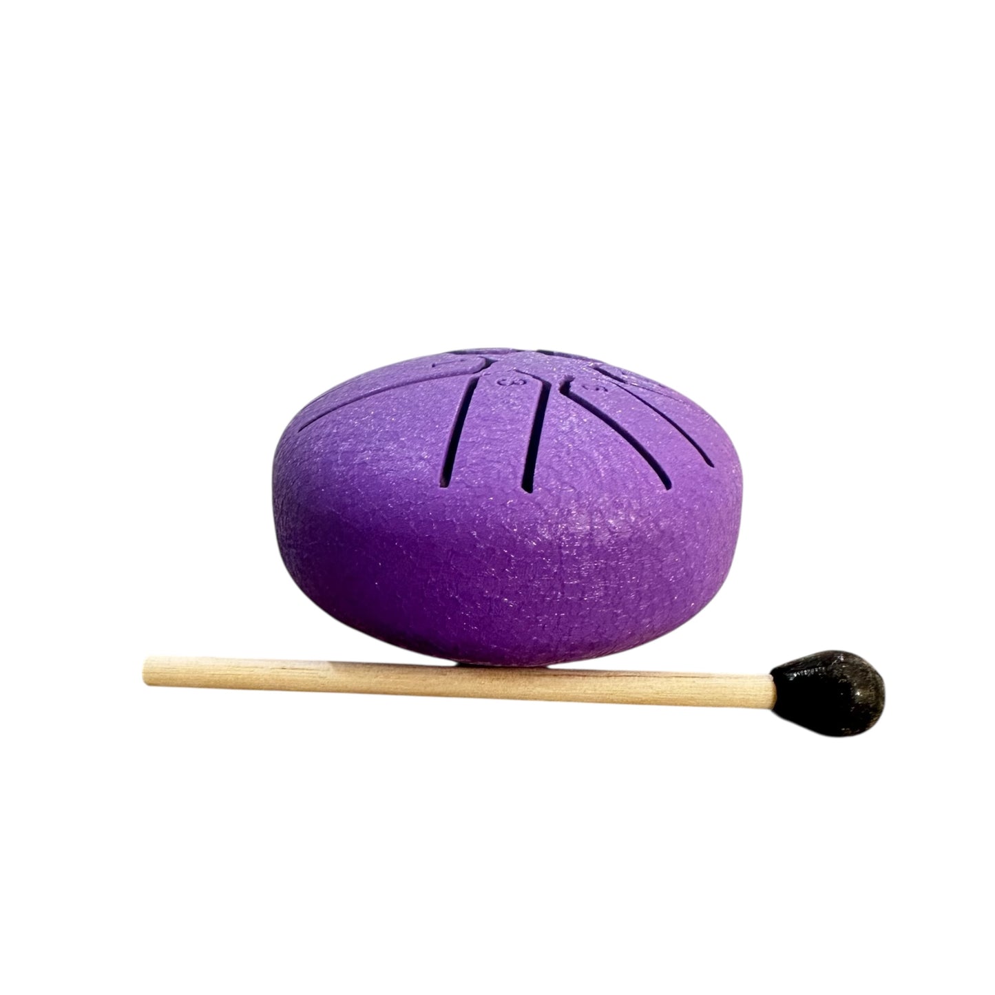 Mini Steel Rain Drum – 3-Inch Percussion Instrument with Mallet (purple)