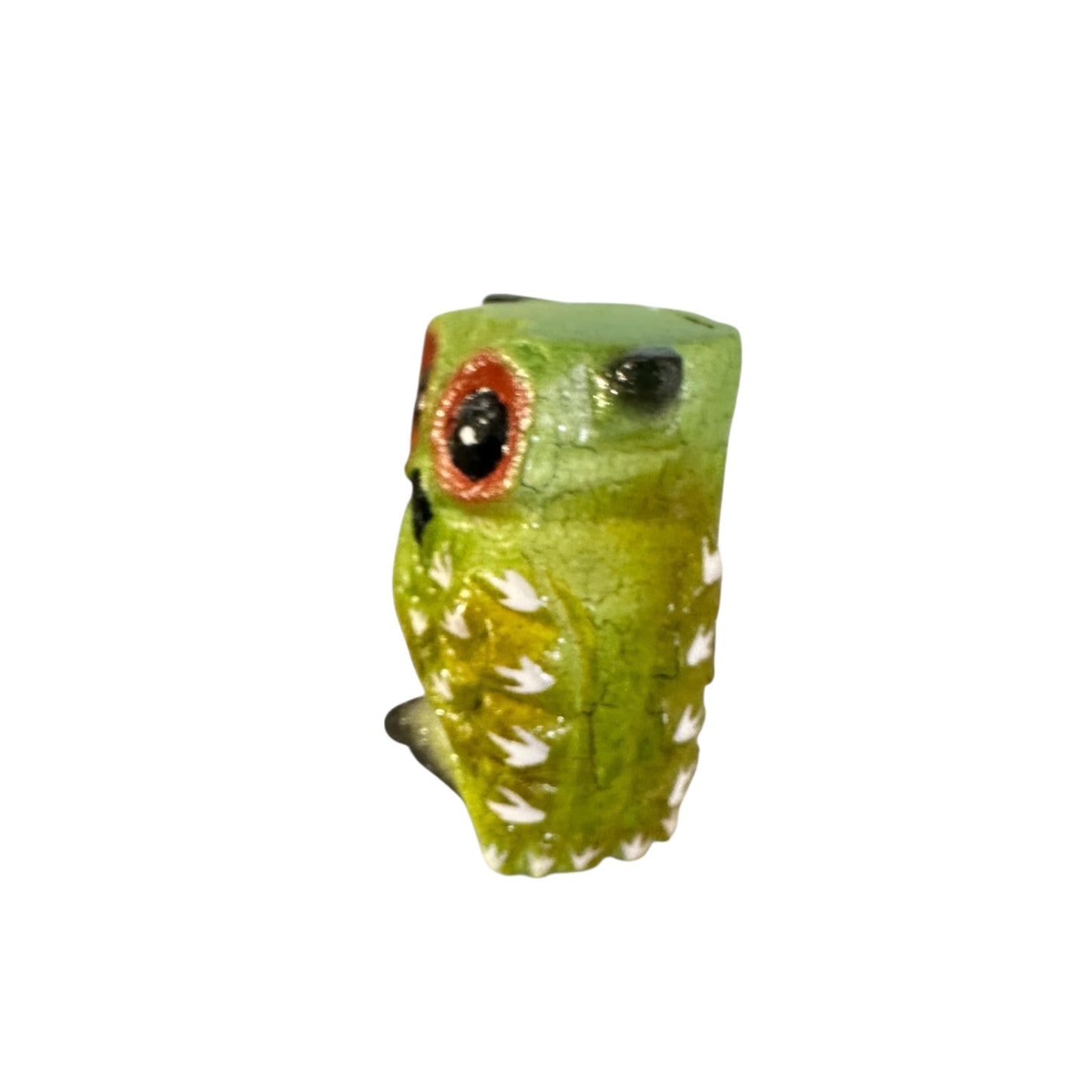 2" Green Forest Wooden Musical Whistle Owl  Instrument