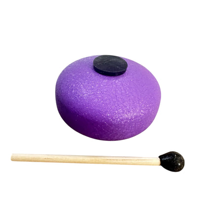 Mini Steel Rain Drum – 3-Inch Percussion Instrument with Mallet (purple)