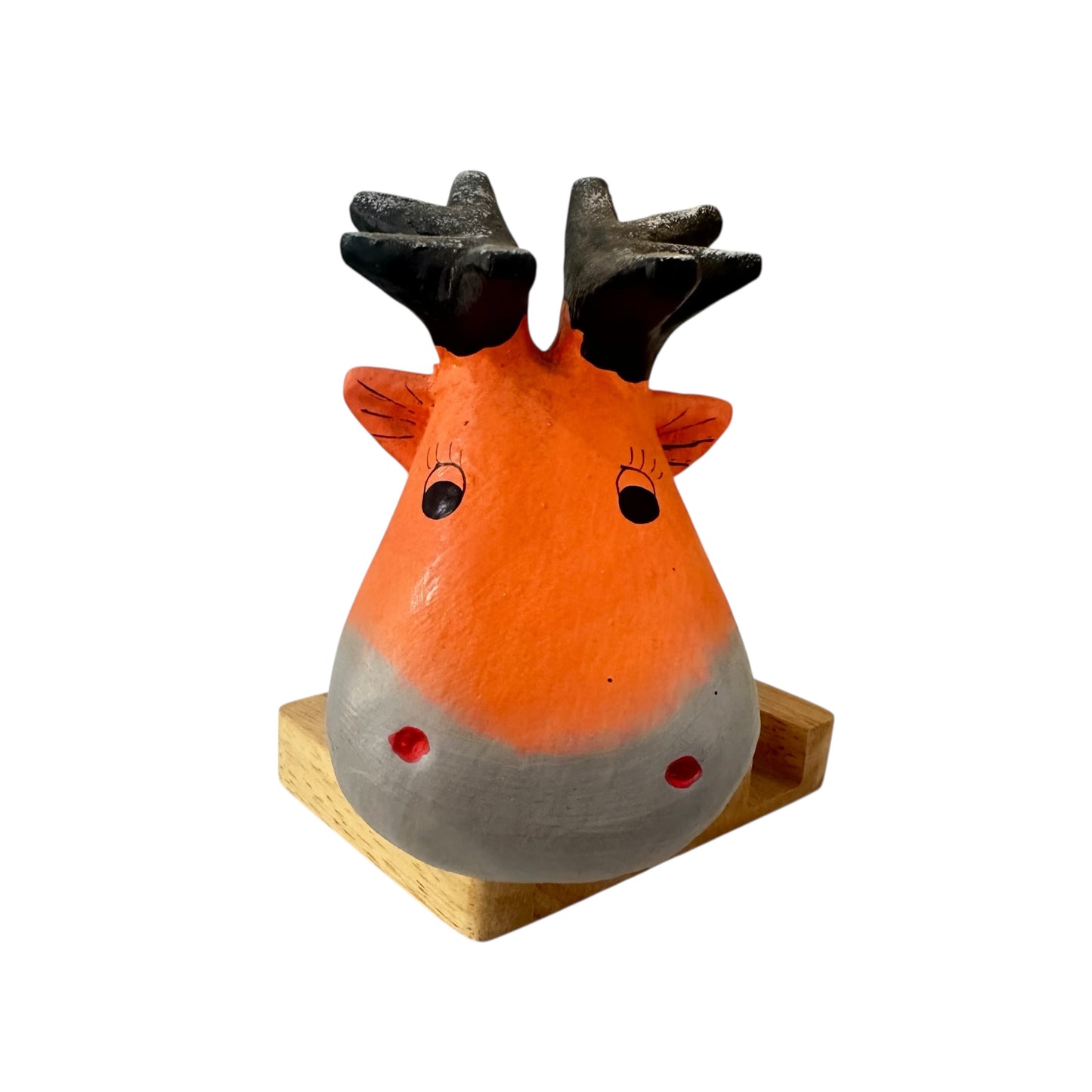 Handmade Wooden Reindeer Phone Holder – Desk Organizer Stand