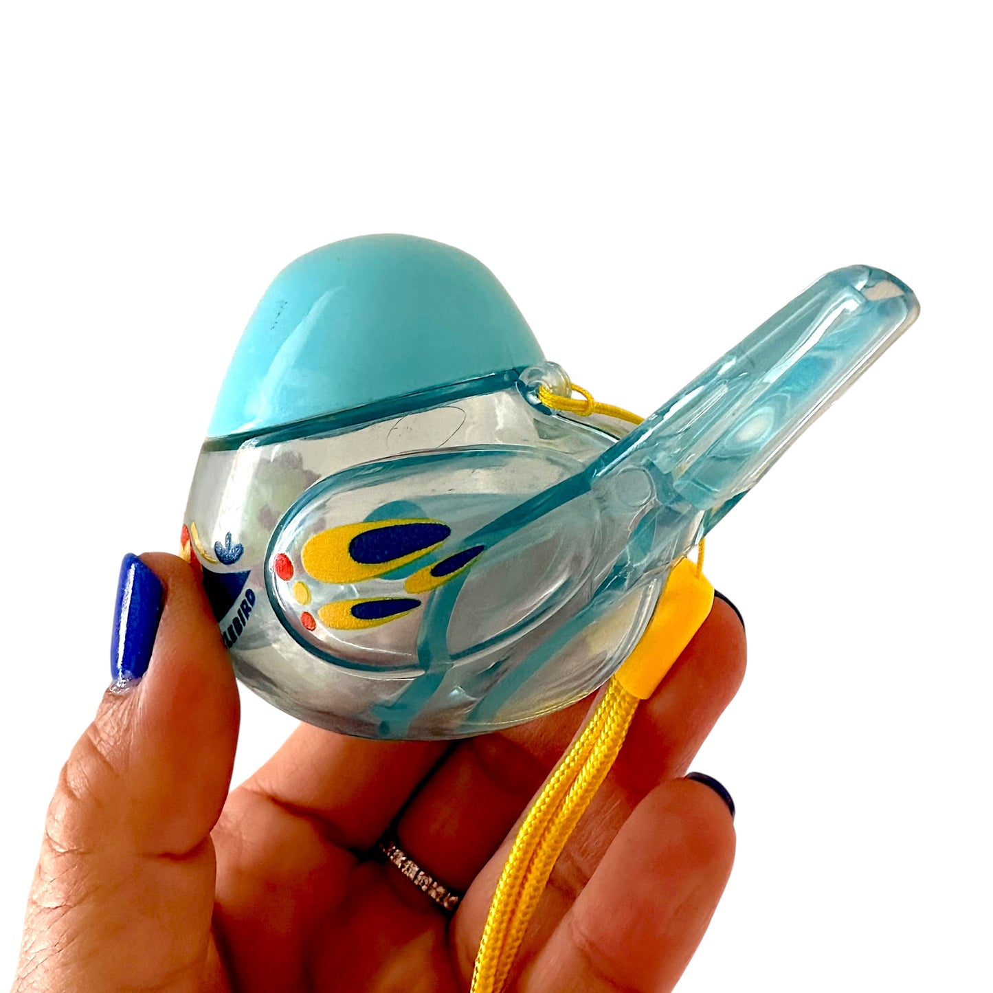 Clear Water Whistle Bird - Whimsical Water-Filled Whistle (Blue)