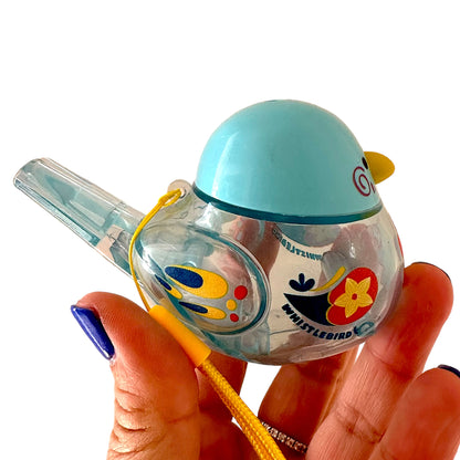 Clear Water Whistle Bird - Whimsical Water-Filled Whistle (Blue)