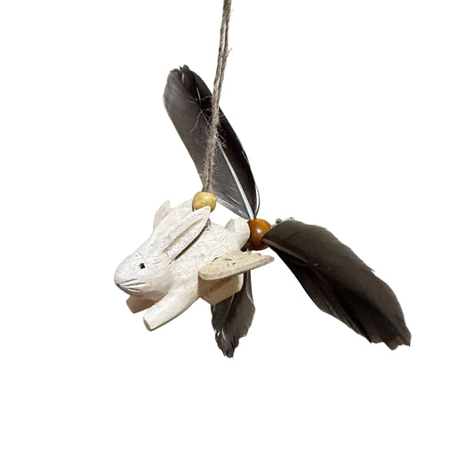 Wooden Wind Spinning Flying Rabbit