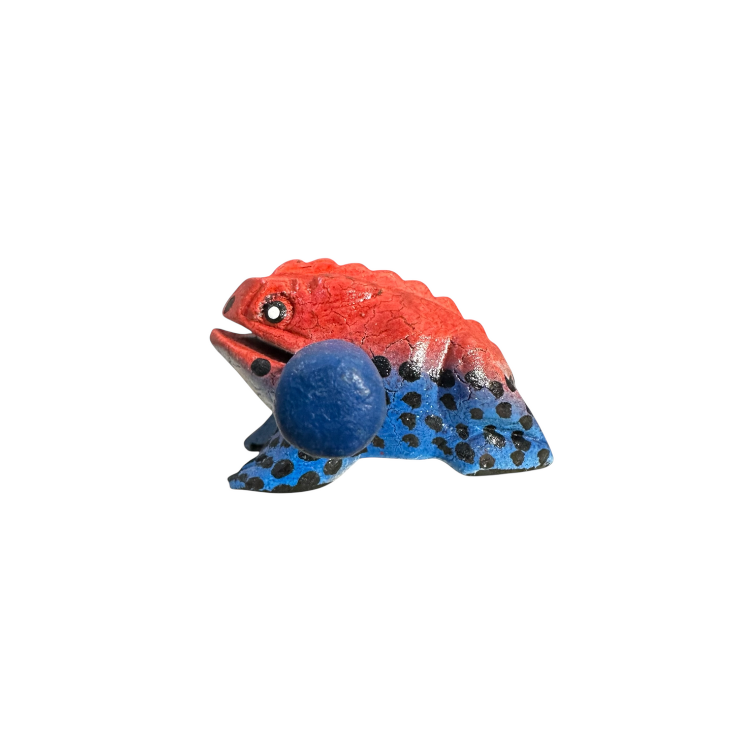 1.5" Extra Small Red Dart Wooden Musical Frog Percussion Instrument