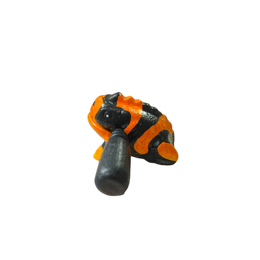 1.5" Extra Small Orange Dart Frog Musical Frog Percussion Instrument