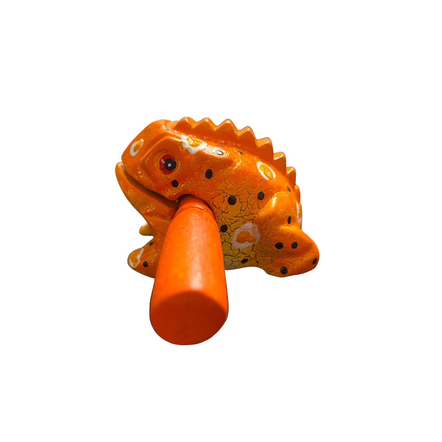 2" Small Pumpkin Frog Musical Percussion Frog