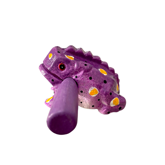 3" Medium Purple Musical Percussion Frog