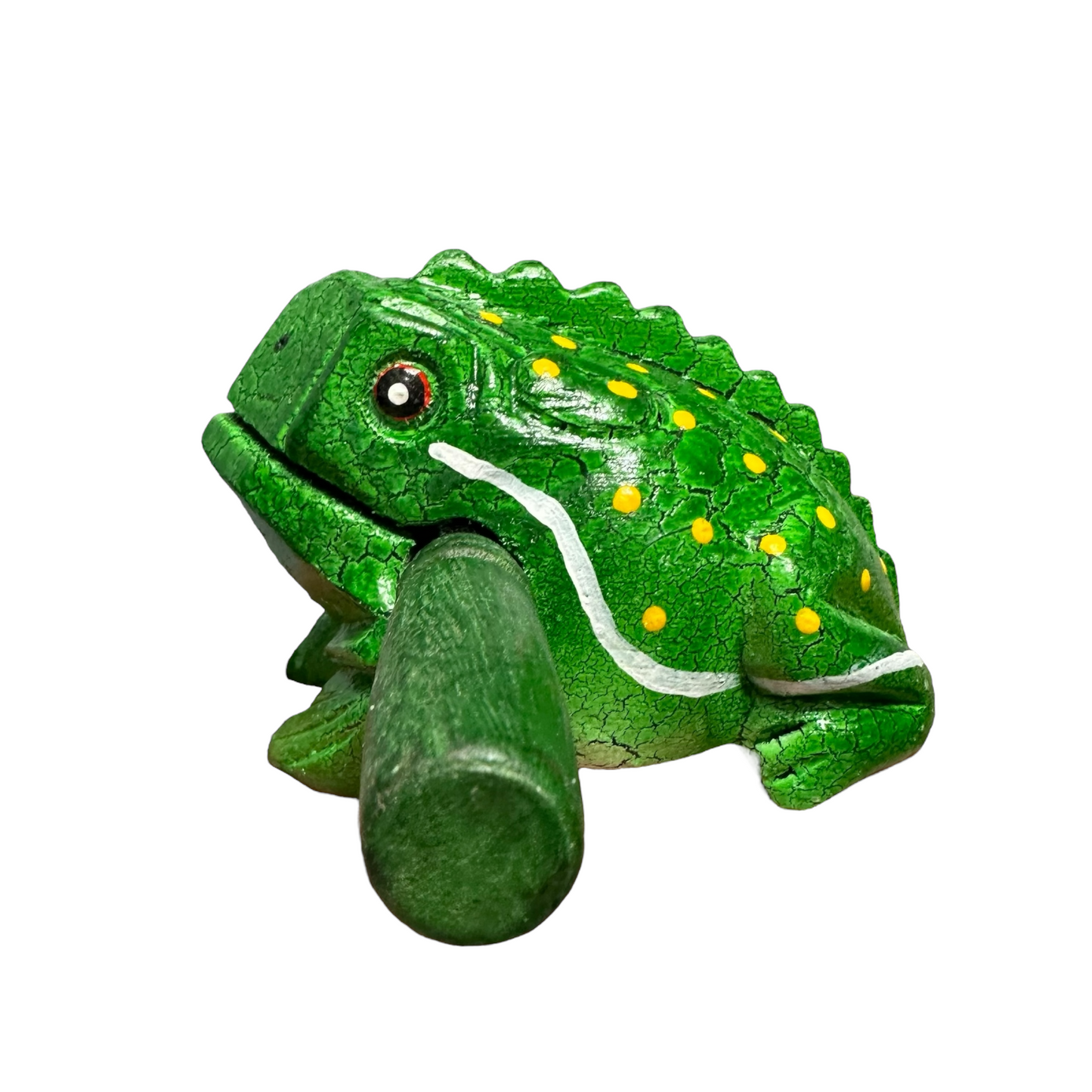 4" Large Green Leaf Frog Musical Frog Percussion Instrument