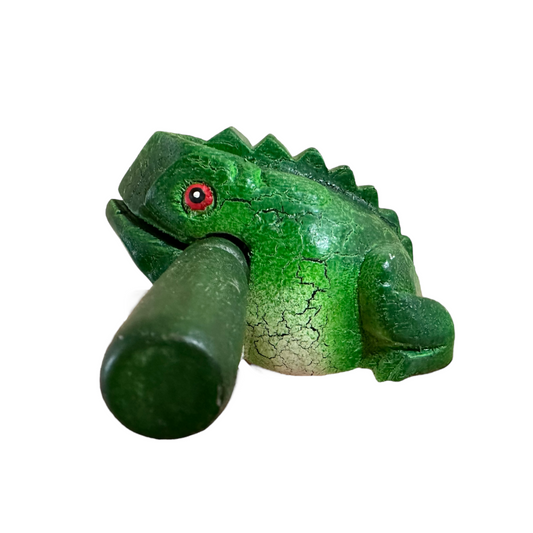 4" Large Green Tree Frog Musical Frog Percussion Instrument