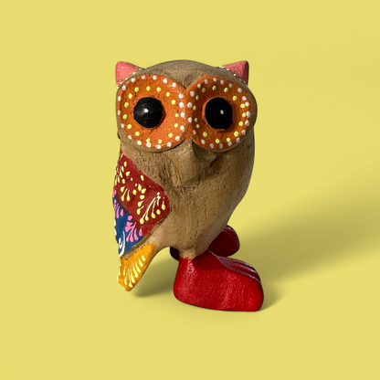Yellow-Spotted Owl with Red Boots