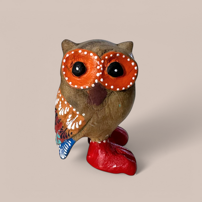Red-Boot Owl with Orange Eyes