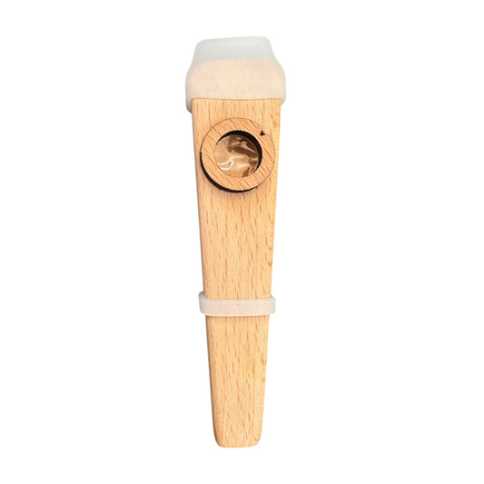 Wooden Kazoo – Handcrafted Hum Sound Toy for Kids & Adults – Natural Musical Fun Instrument