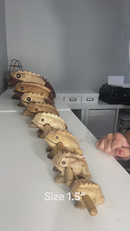 1.5" Natural Wooden Frog Musical Frog Percussion Instrument