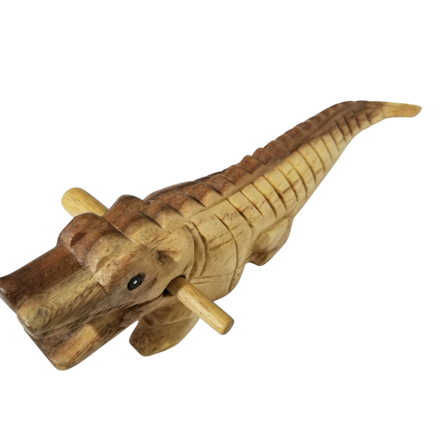 Wooden musical percussion intrument alligator