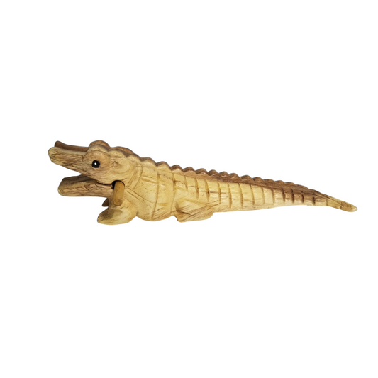 Wooden musical percussion intrument alligator