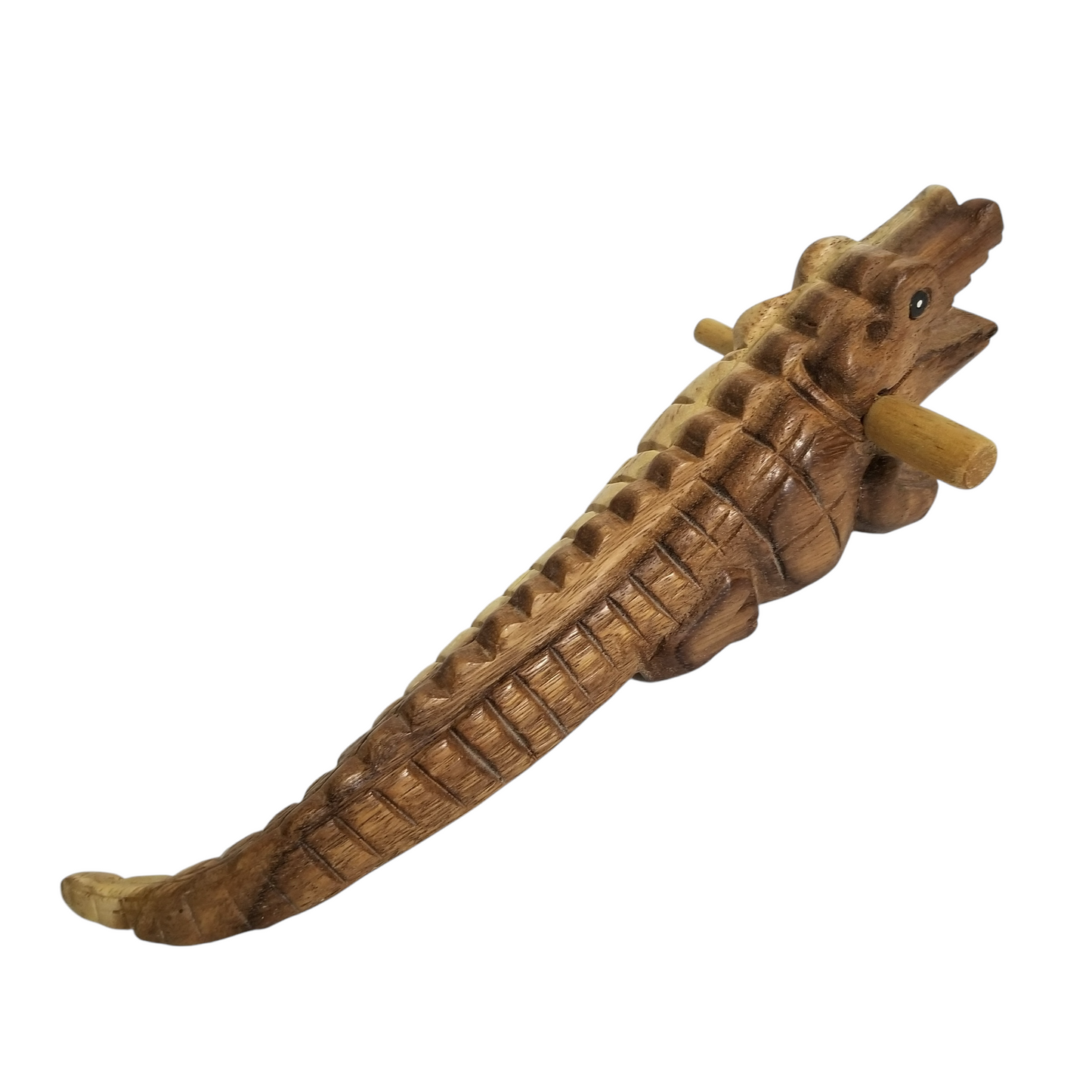 Wooden musical percussion intrument alligator