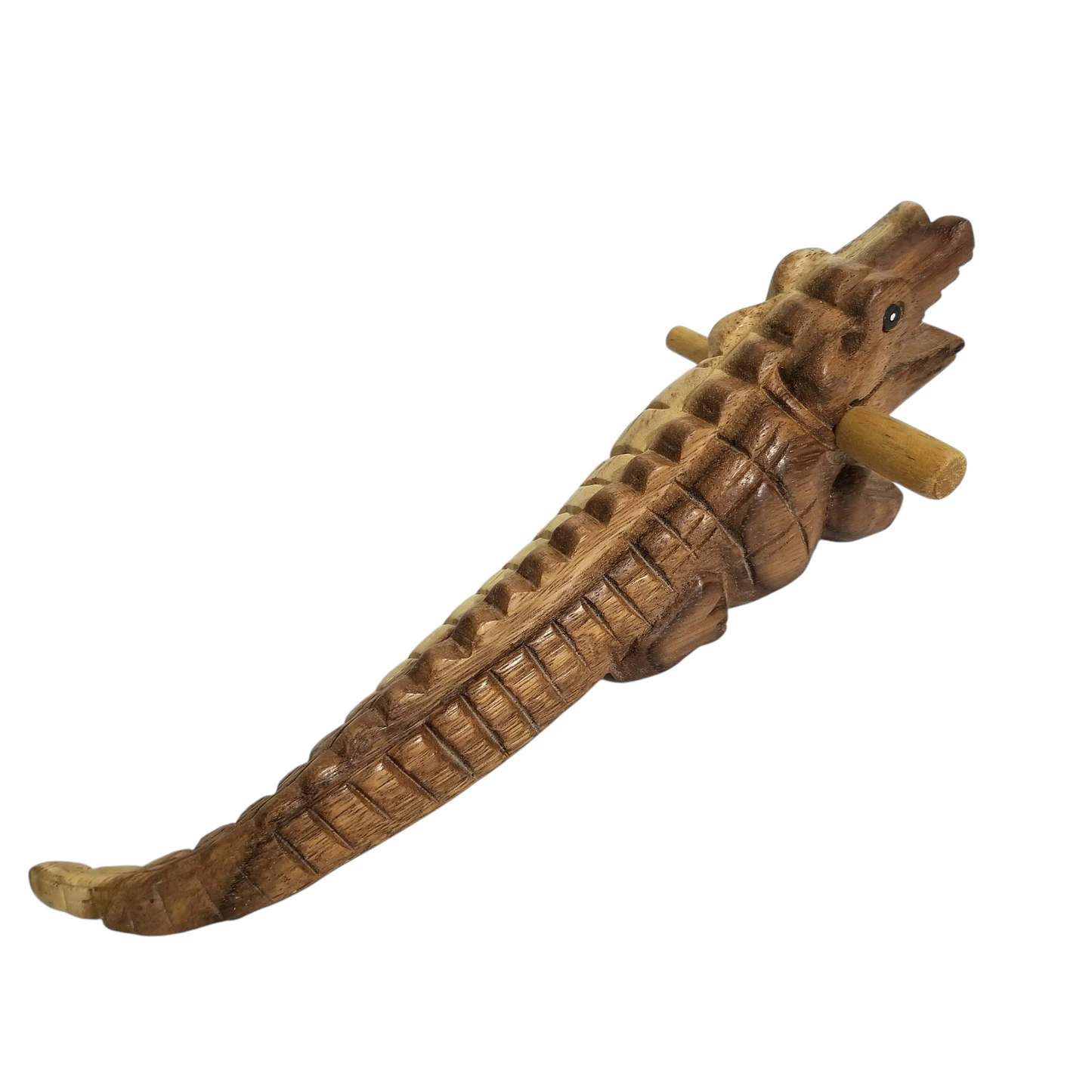 Wooden musical percussion intrument alligator