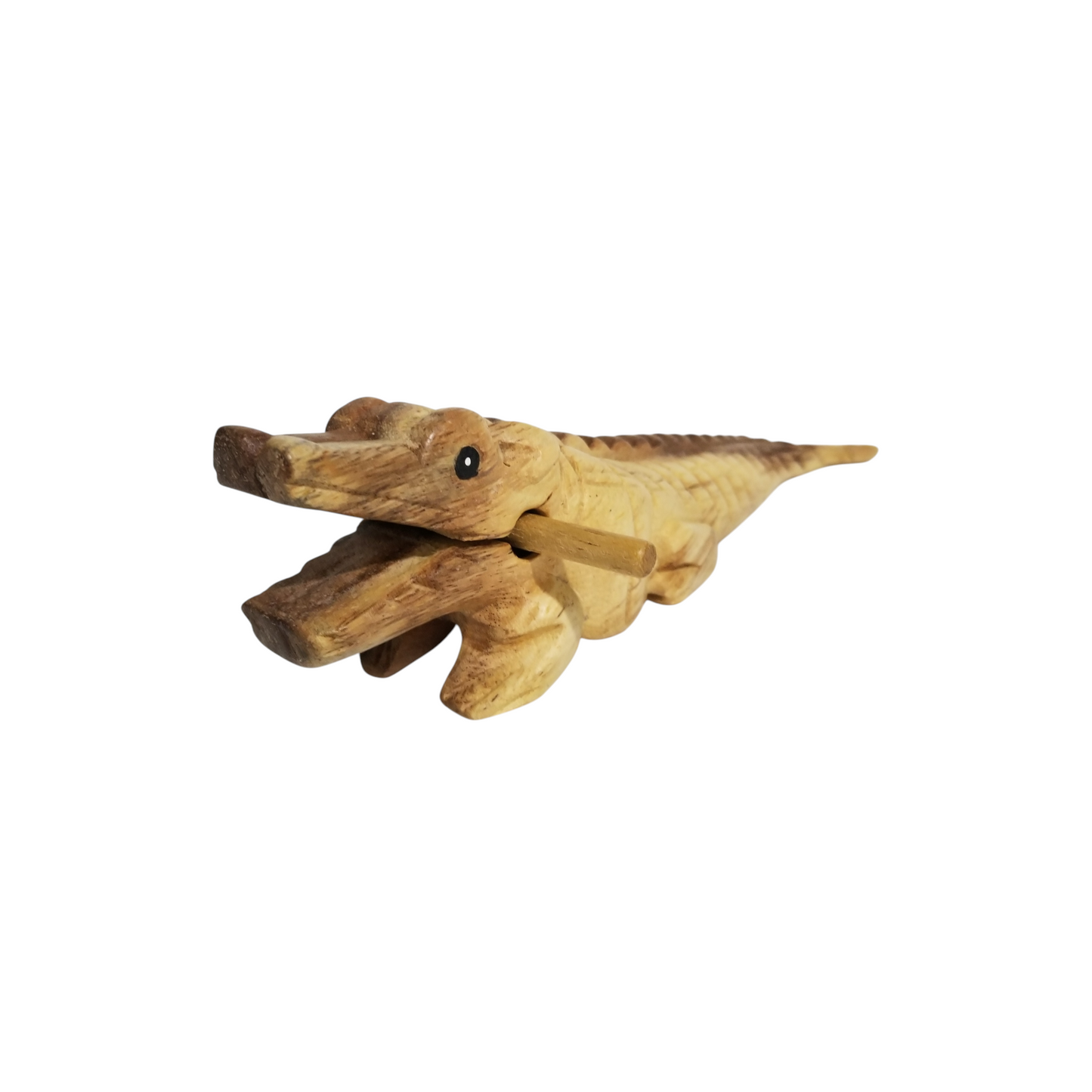 Wooden musical percussion intrument alligator