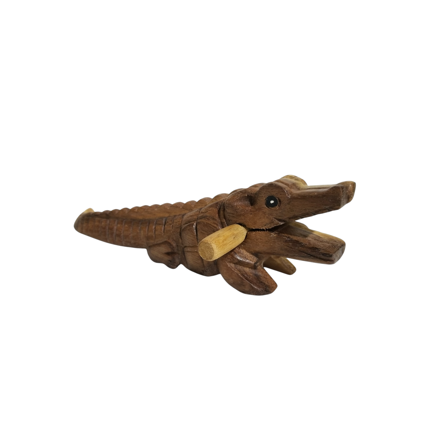 Wooden musical percussion intrument alligator