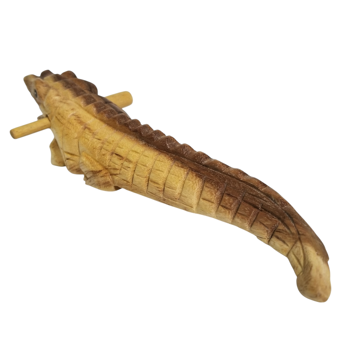 Wooden musical percussion intrument alligator