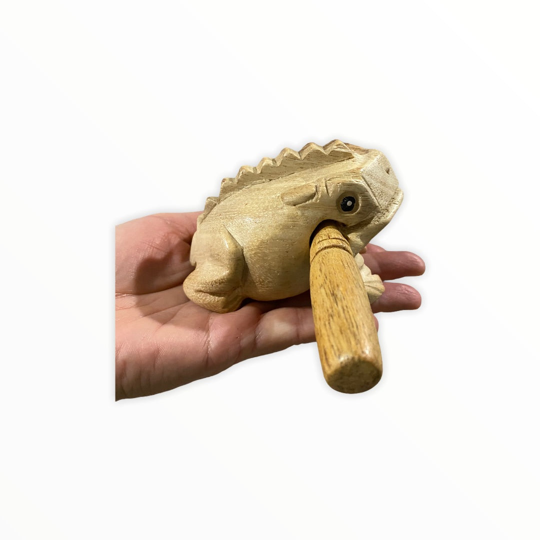 Natural wooden frog