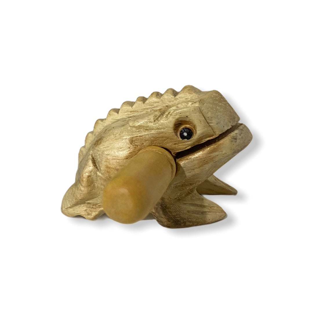 Natural wooden frog