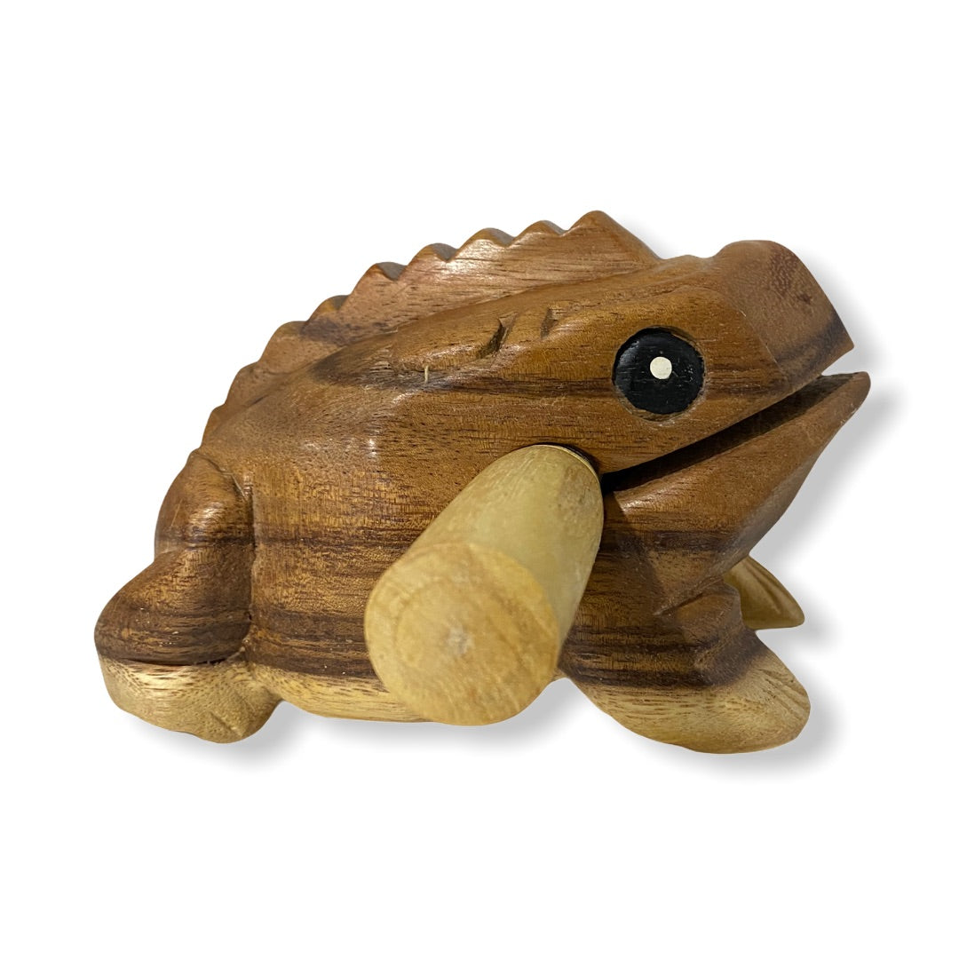 Natural wooden frog