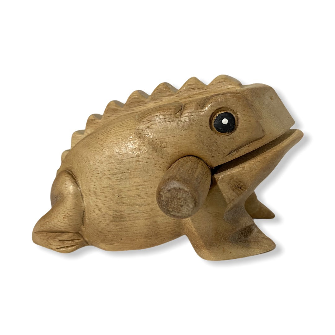 Natural wooden frog