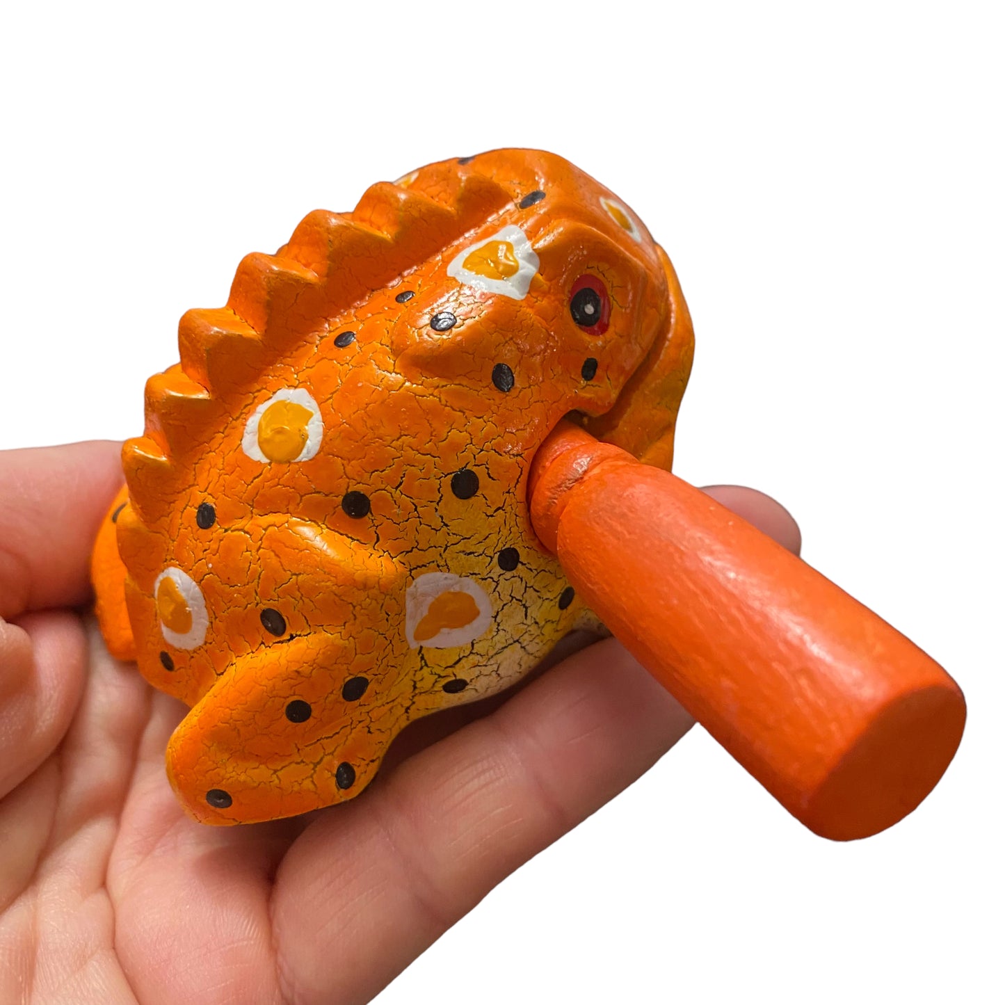 2" Small Pumpkin Frog Musical Percussion Frog