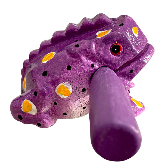 3" Medium Purple Musical Percussion Frog