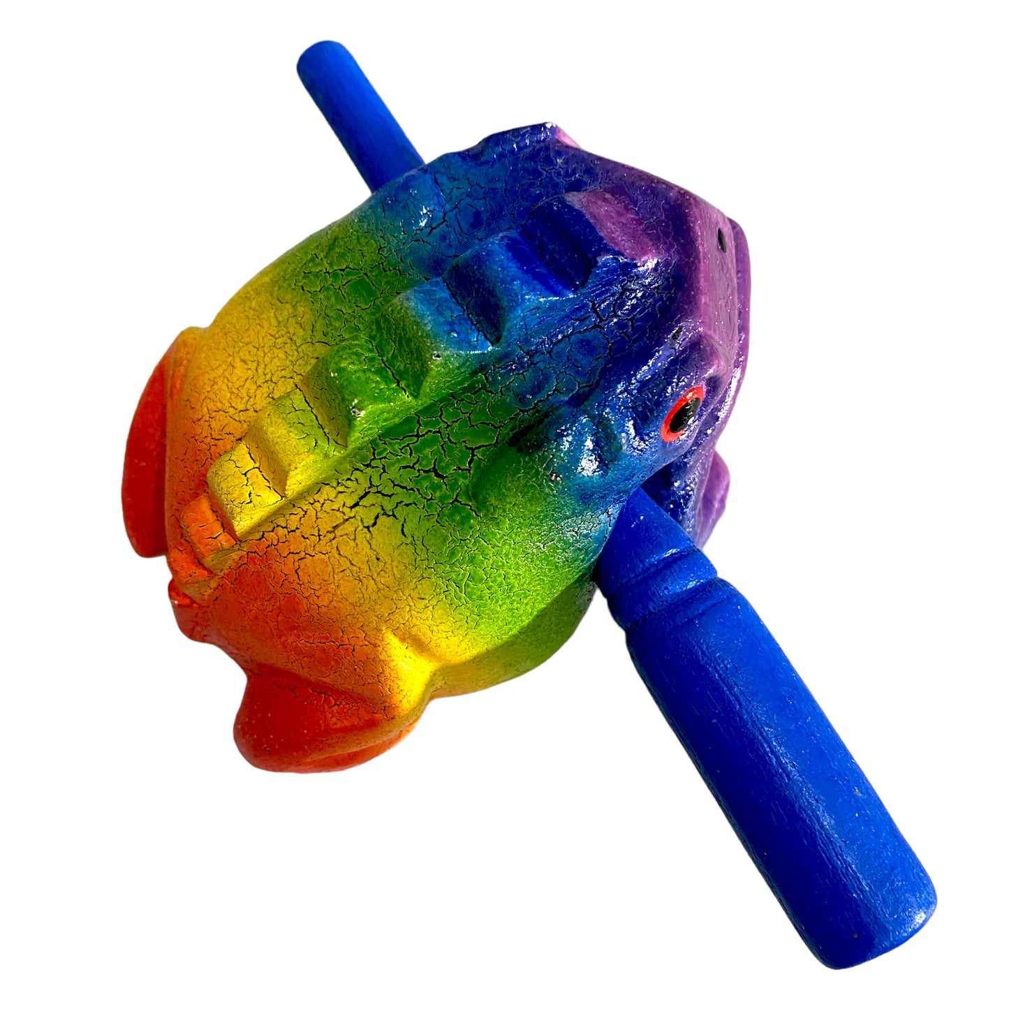 3" Medium Rainbow Musical Percussion Frog