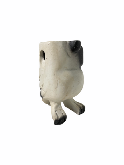 4" Painted White Wooden Musical Whistle Owl  Instrument