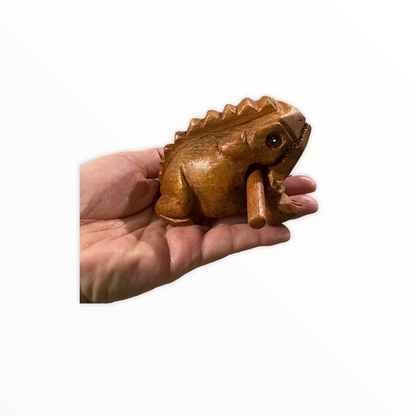 Wooden Musical Instrument Oak Frog Percussion