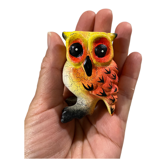 Painted Wooden Musical Whistle Forest Owl Percussion Instrument