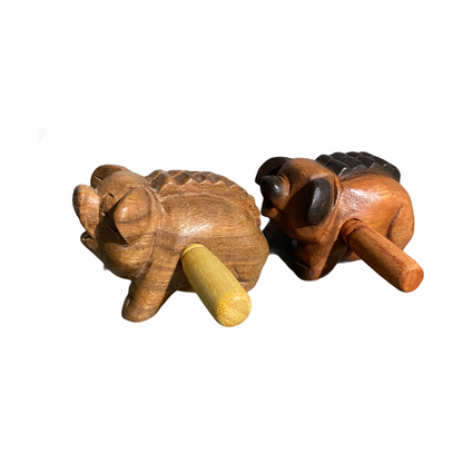 4" Wooden Musical Pig Percussion Instrument