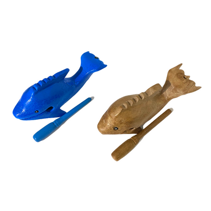 4" Wooden Musical Whistle Dolphin Percussion Instrument
