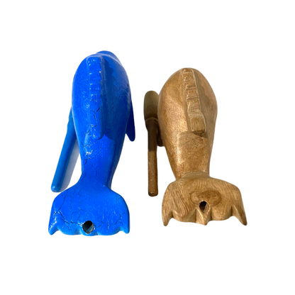 4" Wooden Musical Whistle Dolphin Percussion Instrument