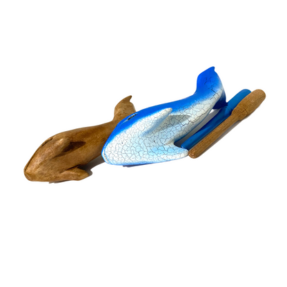 4" Wooden Musical Whistle Dolphin Percussion Instrument