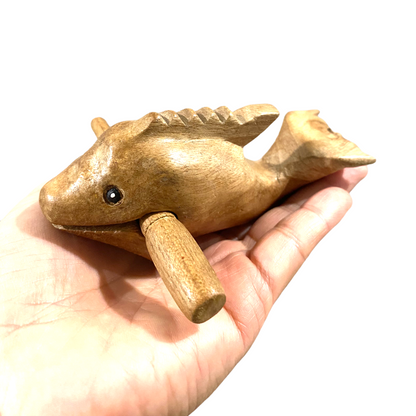 4" Wooden Musical Whistle Dolphin Percussion Instrument
